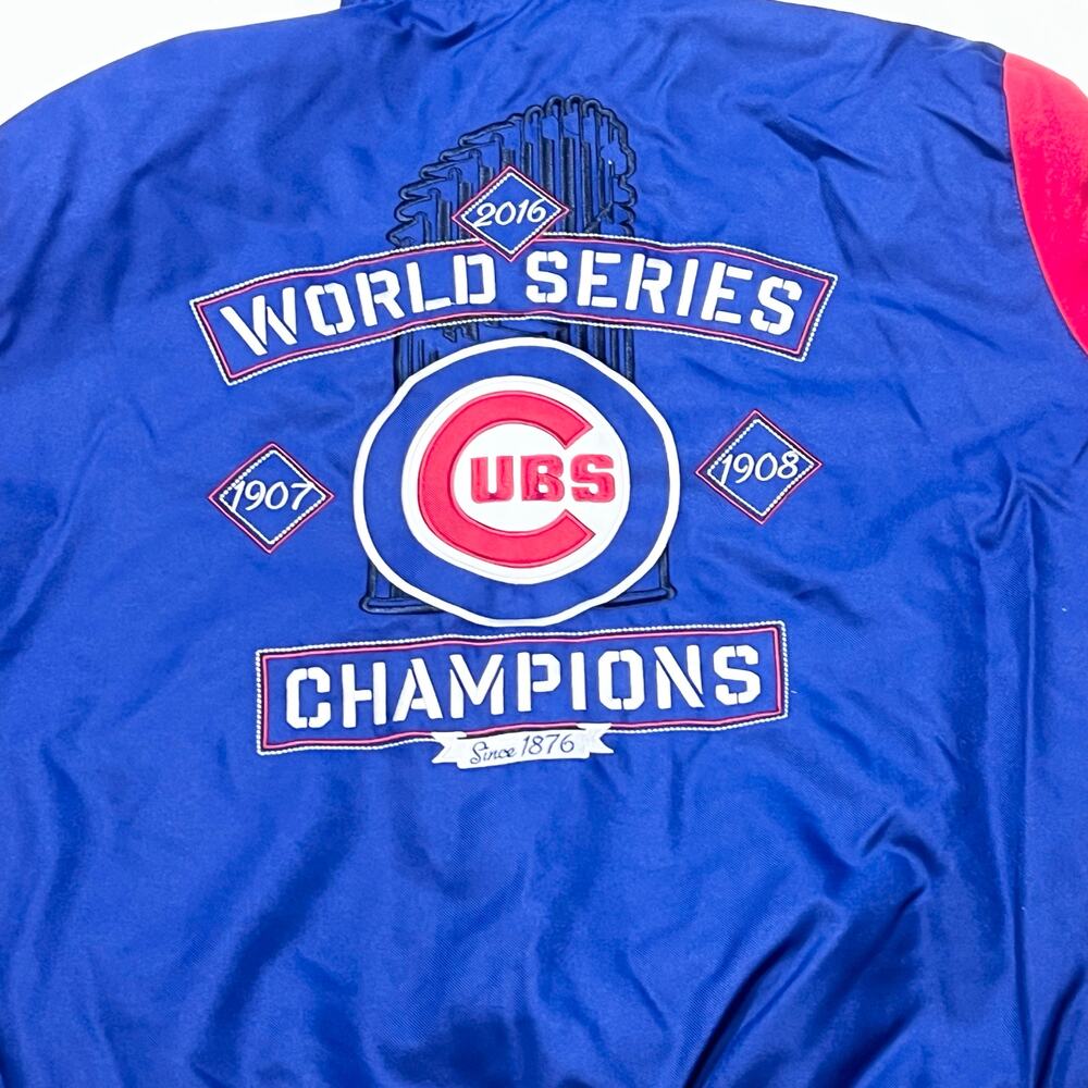Chicago Cubs World Series Champions Reversible Poly-Twill Fleece Jacket XXL New - Picture 7 of 11